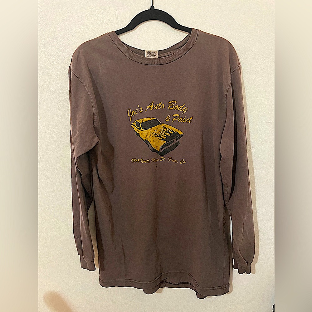 Long sleeve graphic T-shirt, vintage auto body and paint design